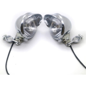 Additionnels Lampes Moto Chrome Passage de Brouillard de Brouillard avec Rouleau de Barre de Garde de la Cage Barre de Montage (