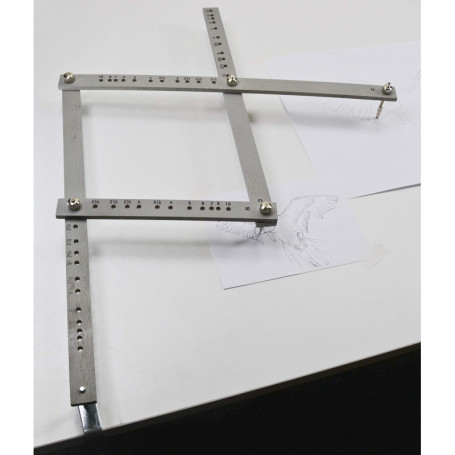 GRAPHOPLEX - Pantographe en Bois 35 cm - Outil de Reproduction et d’Agrandissement de Dessins - Précision et Facilité d’Utilisat