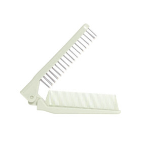 PLIC BEAUTY- Peigne Brosse à Cheveux Pliable - Compact et Pratique - Idéal pour le Voyage - Couleur Vert Pastel - Design Ergonom