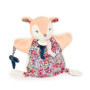 DOUDOU ET COMPAGNIE – BOH’AIME FAON Doudou Marionnette – Peluche Douce en Forme de Faon – Design Fleuri – Idéal pour Jeux d’Évei