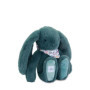 DOUDOU ET COMPAGNIE - Lapin Fleurette Eucalyptus 25 cm – Peluche Bébé Ultra Douce avec Foulard Fleuri – Doudou Naissance Mixte –