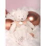 DOUDOU ET COMPAGNIE - Pantin Ours Rose avec Doudou Mouchoir Brodé - Peluche Collector Anniversaire 25 Ans - Idée Cadeau Naissanc