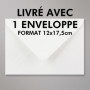 Carte Double Anniversaire - notes de musique avec Dorure - Format 12 x 17,5 cm - Meilleurs Vœux - Enveloppe Blanche - Message Or