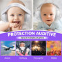 Soft Serenity Casque Anti Bruit Bébé 2-en-1 avec Étui de Transport, Protection Auditive pour Bébés, Casque Avion Bébés et Enfant