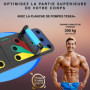 TESKA+ Planche à Pompe Musculation – Push Up Board 22 en 1 | Planche Pompe Maison + Poignées | QR Code Programme Français Offert