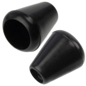 AERZETIX - Lot de 24 Embouts de cordon coniques Ø5 mm pour lacet corde ficelle - couleur noir - en plastique - protection effilo