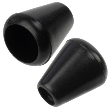 AERZETIX - Lot de 24 Embouts de cordon coniques Ø5 mm pour lacet corde ficelle - couleur noir - en plastique - protection effilo