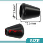 AERZETIX - Lot de 24 Embouts de cordon coniques Ø5 mm pour lacet corde ficelle - couleur noir - en plastique - protection effilo