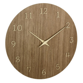 TFA Dostmann Horloge Murale en Bois analogique, 60.3072.23, Horloge à Quartz, Accessoire de décoration, Horloge Murale Moderne, 