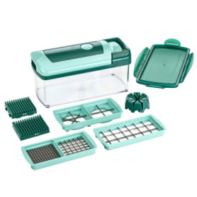 Genius Nicer Dicer Fusion | Mandoline 10 en 1 Multifunction Professionelle | Trancheuse | couper- / râpé- / éplucher- / cubes- /