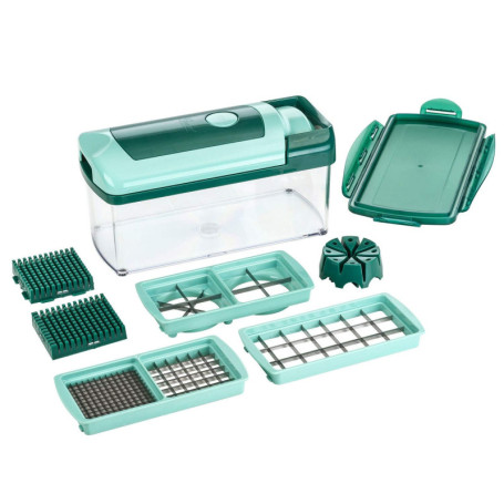Genius Nicer Dicer Fusion | Mandoline 10 en 1 Multifunction Professionelle | Trancheuse | couper- / râpé- / éplucher- / cubes- /