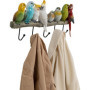 Kare Design Porte Manteau Murale Oiseaux Exotiques, Multicolore, Cintre Acier Laqué, Animal, 5 Patères, Vestiaire Entrée, Deco I