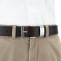 Pierre Cardin 70007 40 mm Wide Black or Brown Leather Belt, Größe/Size:145, Farbe/Color:marron