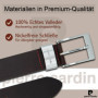 Pierre Cardin 70007 40 mm Wide Black or Brown Leather Belt, Größe/Size:145, Farbe/Color:marron