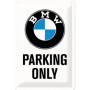 Nostalgic art 22241 bMW parking only blanc 20 x 30 cm
