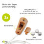 goobay 57866 Lot de 3 guirlandes lumineuses à 10 LED pour bouteilles/fonction minuteur/minuteur/avec piles dans le bouchon / 1 m