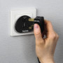 Hama Adaptateur de Voyage pour Brancher des appareils étrangers Noir