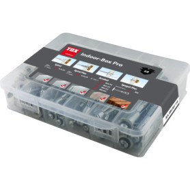 TOX chevilles à cavité – assortiment Indoor Box Pro 68 pcs., kit de fixation dans des plaques de plâtre ou des panneaux de fibre