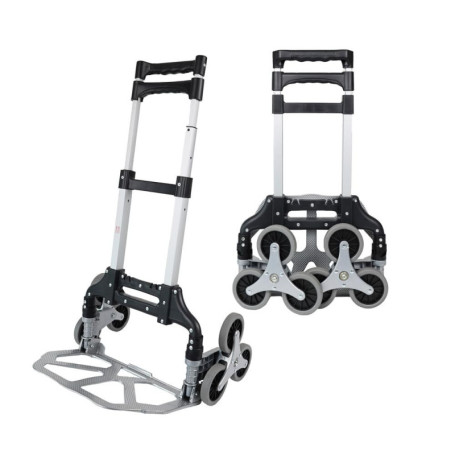 Dönges Chariot d'escalier robuste avec charge maximale de 75 kg | Diable pliable avec corde d'extension pour un maintien sûr | T