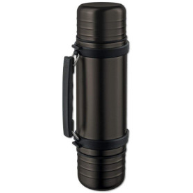 Isosteel 2063862 Duo Bouteille Isotherme avec Deux Gobelets Inox Gris 34,5 x 9,1 x 9,1 cm