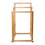 Relaxdays Porte-Serviettes sur pied support 3 Barres HxlxP : 82,5 x 42 x 42,5 cm en bambou salle de bain serviteur de chambre, n