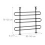 Relaxdays 10025123 Grillage Voiture, de Protection Chien, Grille de Séparation Universel, réglable en Hauteur,Largeur, Acier, Pl