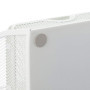 Relaxdays Organiseur de Bureau, Organisateur de Table avec Porte-stylos et tiroir, métal, Maille, 13 x 28 x 14 cm, Blanc