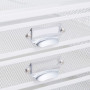 relaxdays Organiseur de Bureau, 5 tiroirs, inscriptible, Trier dossiers, Rangement en Acier 29 x 27,5 x 35,5 cm, Blanc