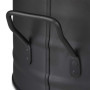 relaxdays Seau à pellets, Jeu de 3, poignée et Anse Rabattable, 21, 25 et 30 cm, en métal, Accessoire de cheminée, Noir