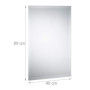 relaxdays Miroir sans Cadre, Glace Murale 40x60 cm, Format Portrait et Paysage, facettes pour Salle de Bain, Clair