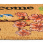 relaxdays Paillasson Coco, Inscription Welcome & Motif Cerisier, Tapis d’entrée intérieur & extérieur, 40x60 cm, Nature