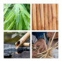 Relaxdays Support pour Moniteur en Bambou, Support écran Hauteur, HxLxP: 13x70x19 cm, tiroir & 7 Compartiments, Naturel