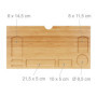 Relaxdays Support de Moniteur, Bambou, rehausseur écran Bureau, 7 Compartiments, Dessous PC, HLP 8,5x60x30 cm, Naturel