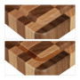 Relaxdays Planche à découper en Bois Massif, Acacia, ménage Vos Lames, avec récupérateur de jus, 40x30cm, Marron