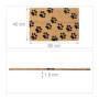 Relaxdays Paillasson Coco, Pattes, 60x40 cm, Tapis d’entrée pour intérieur et extérieur, antidérapant, Nature/Noir