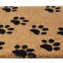 Relaxdays Paillasson Coco, Pattes, 60x40 cm, Tapis d’entrée pour intérieur et extérieur, antidérapant, Nature/Noir
