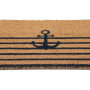 Relaxdays Paillasson Coco avec Ancre, Tapis Porte antidérapant, résistant, 40x60cm, intérieur & extérieur, Naturel/Noir