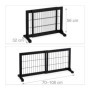 Relaxdays Barrière de sécurité, Extensible, escaliers et Portes, HxL : env. 56x70-115 cm, pour Enfants & Chiens, Noire