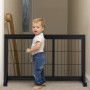 Relaxdays Barrière de sécurité, Extensible, escaliers et Portes, HxL : env. 56x70-115 cm, pour Enfants & Chiens, Noire