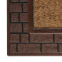 Relaxdays Paillasson Welcome, Coco Caoutchouc, 45x75 cm, Tapis d’entrée intérieur extérieur, antidérapant, Marron/Nature, 1 unit