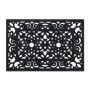 Relaxdays Paillasson Caoutchouc, 60 x 40 cm, antidérapant, résistant, extérieur, Tapis d’entrée, Ornement, Noir
