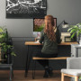 Relaxdays Support de Moniteur, Bambou, rehausseur écran, 3 Compartiments, Porte-Ordinateur, HLP : 10,5x41x28 cm, Nature