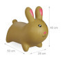 Relaxdays Animal Sauteur avec Pompe à air, Jouet en Forme de Lapin, Charge Max. 50 kg, sans BPA, Marron Clair
