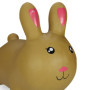 Relaxdays Animal Sauteur avec Pompe à air, Jouet en Forme de Lapin, Charge Max. 50 kg, sans BPA, Marron Clair
