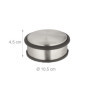 Relaxdays Butoir de porte, lot 2, plat et lourd, antidérapant, acier inoxydable, H x D : 4,5 x 10,5 cm, argenté & noir