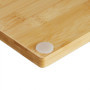 Relaxdays Plateau de fromages & Plateau en Ardoise, 3 Couverts, récipient à Sauce, 4 fourchettes, Bambou, Nature - Noir