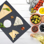 Relaxdays Plat de service, lot 6, pour servir votre fromage et desserts, à personnaliser, 30x20 cm, anthracite