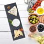 Relaxdays Plat de service, lot 6, pour servir votre fromage et desserts, à personnaliser, 30x10 cm, anthracite