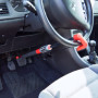 Relaxdays Canne antivol Voiture, Code à 5 Chiffres, Bloque-Volant, Acier, réglable, Serrure Camping-Car, Noir/Rouge