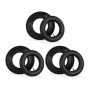 Relaxdays Roue de Diable avec Chambre à air, Lot de 3 pneus Rechange 3.50-8, Charge Max. 154 kg, Noire